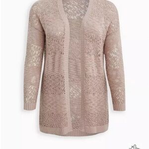 Torrid Open Stitch Cardigan Open Front Sweater